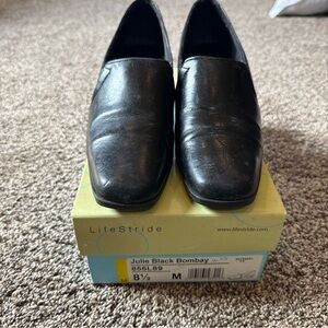 Life Stride Black Heeled Boots